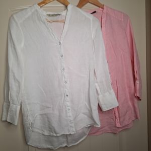 ZARA linen shirts Pink only